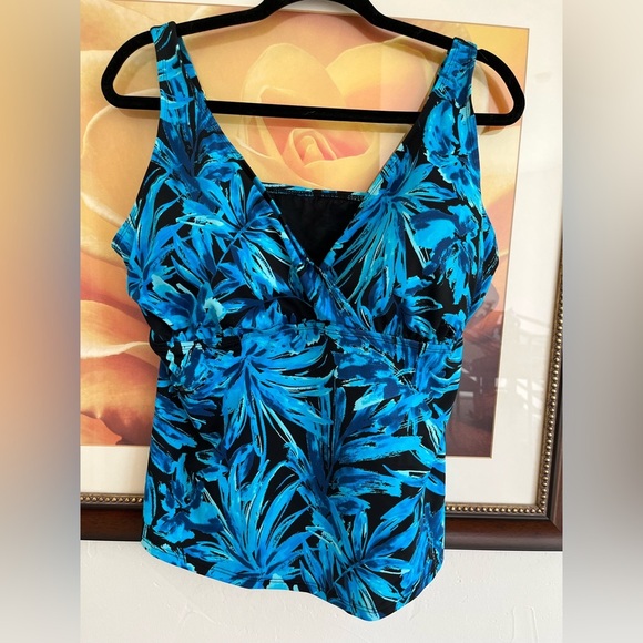 Swimsuits For All Other - Swimsuits For All Vibrant Blue Leaf Camisole